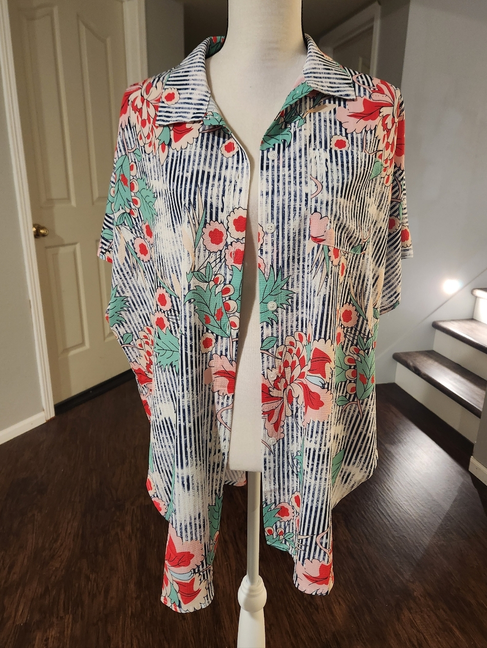 Cupshe Floral Striped Kimono